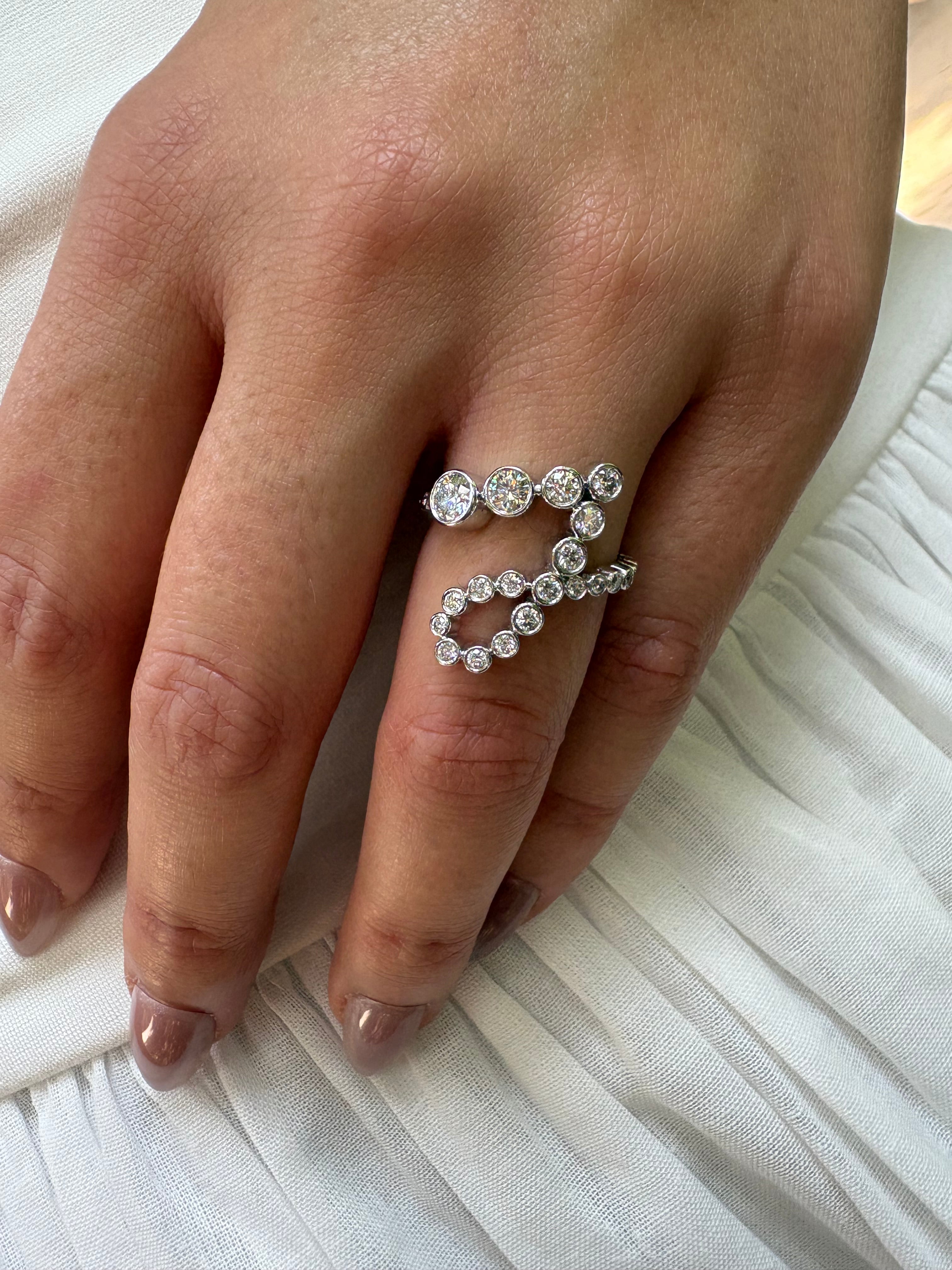 Bubble Lab Grown Diamond Initial Ring - Armans Fine Jewellery