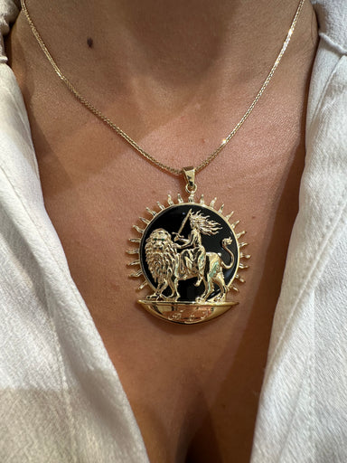 Persian Woman Life Freedom Lion Sun Necklace Chain Necklace - Armans Fine Jewellery