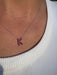 Ruby Initial Pendant - Armans Fine Jewellery
