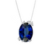 Fire Fly Oval Lab Grown Blue Sapphire Necklace - Armans Fine Jewellery