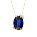 Fire Fly Oval Lab Grown Blue Sapphire Necklace - Armans Fine Jewellery