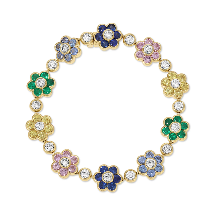Rainbow Bloom Sapphire Bracelet - Armans Fine Jewellery