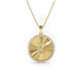 Fluted Diamond Initial Disc Pendant - Armans Fine Jewellery