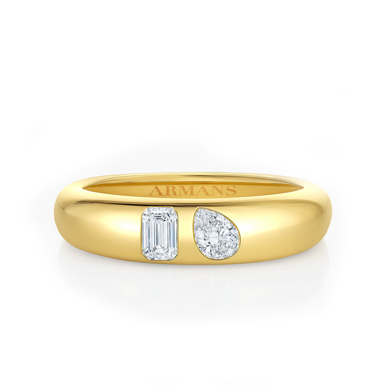 Toi et Moi Diamond Inlay Band