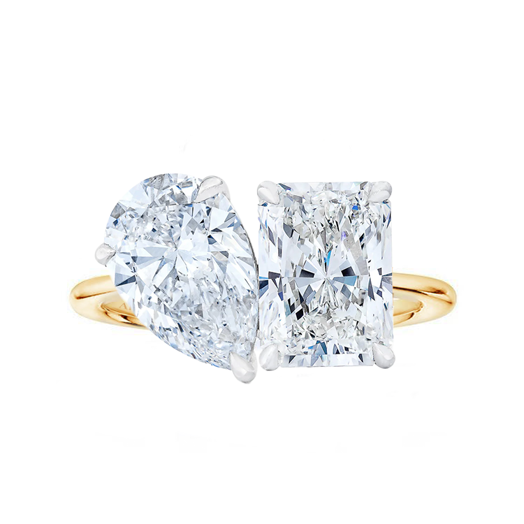 Golden Gemini Two Stone Lab Grown Engagement Ring - Armans Fine Jewellery