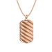 Golden Wave Dog Tag Necklace - Rose Gold