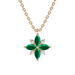 Green Emerald and Diamond Lotus Pendant - Armans Fine Jewellery