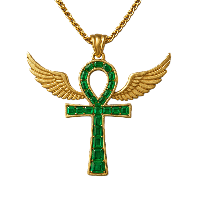 Angelic Embrace Emerald Diamond Cross - Armans Fine Jewellery