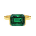 Green Emerald Horizon Engagement Ring - Armans Fine Jewellery