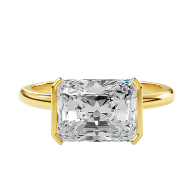 Half Bezel Anastasia Lab Grown Engagement Ring - Armans Fine Jewellery