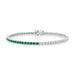 Half Green Emerald and Diamond Tennis Bracelet - Armans Fine Jewellery