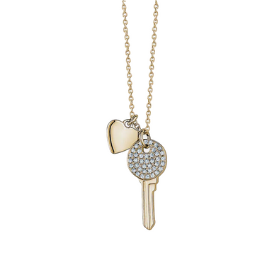 Heart and Key Necklace - Armans Fine Jewellery