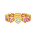 Heart Drop Pink Sapphire & Diamond Band - Armans Fine Jewellery