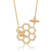 Honeycomb Bee Necklace - Armans Fine Jewellery