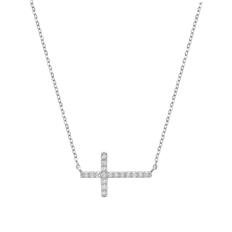 Horizontal crucifix necklace discount