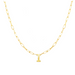 Block Letter Necklace with Paperclip Chain - Armans Fine Jewellery