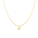 Block Letter Necklace with Paperclip Chain - Armans Fine Jewellery