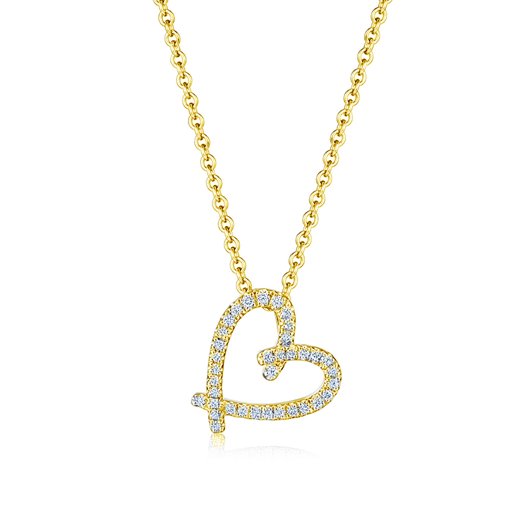 Jasmine Diamond Heart Necklace - Armans Fine Jewellery