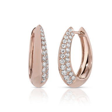 Josie Pavé Diamond Hoops - Armans Fine Jewellery