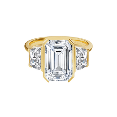 Juliette Emerald Trio Engagement Ring - Armans Fine Jewellery