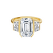 Juliette Emerald Trio Lab Grown Engagement Ring - Armans Fine Jewellery