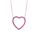Jumbo Pink Sapphire Heart Necklace - Armans Fine Jewellery