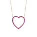 Jumbo Pink Sapphire Heart Necklace - Armans Fine Jewellery