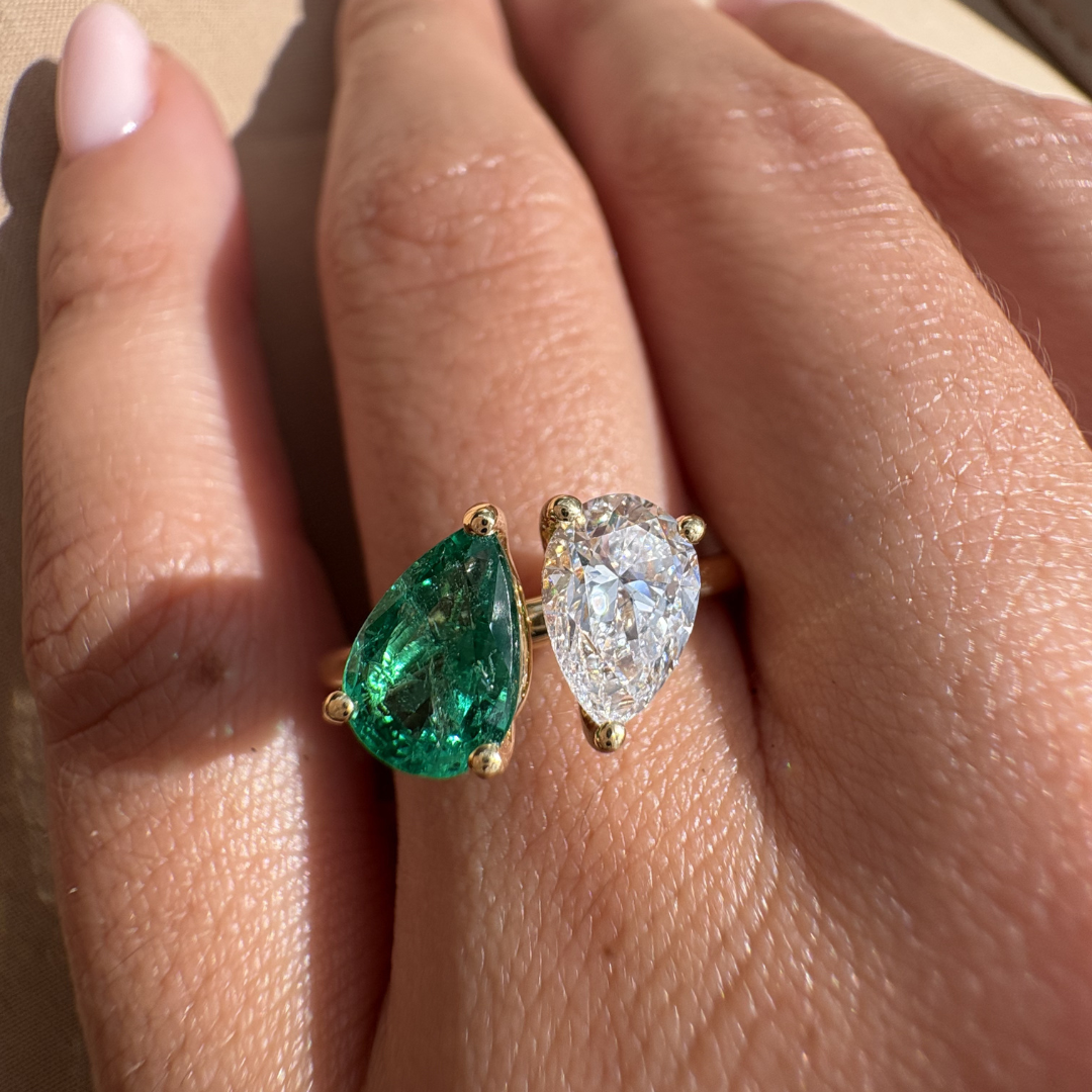 Kendra Two Stone Lab Grown Engagement Ring