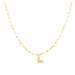 Block Letter Necklace with Paperclip Chain - Armans Fine Jewellery