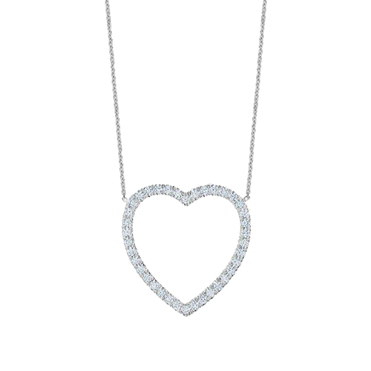 Large Open Heart Diamond Necklace - Armans Fine Jewellery