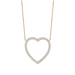 Large Open Heart Diamond Necklace - Armans Fine Jewellery