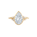 Lila Bezel Pear Lab Grown Engagement Ring with Round Side Stones - Armans Fine Jewellery