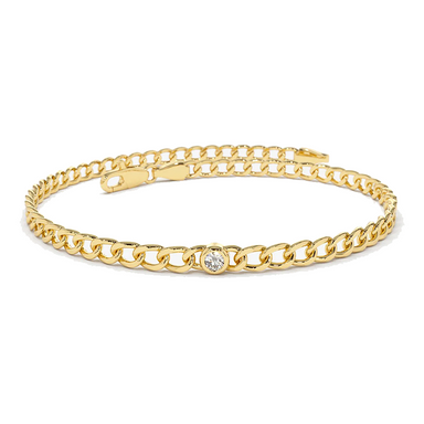 Link Bracelet with Bezel Set Diamonds - Armans Fine Jewellery