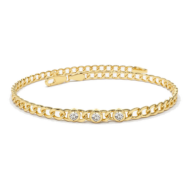 Link Bracelet with Bezel Set Diamonds - Armans Fine Jewellery