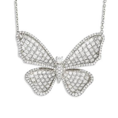 Long Winged Diamond Butterfly Necklace - Armans Fine Jewellery