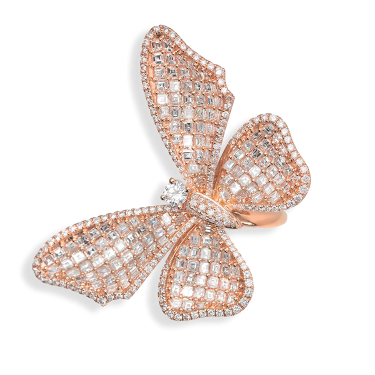 Long Winged Diamond Butterfly Ring - Armans Fine Jewellery