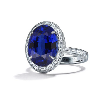 The Loretta Lab Grown Blue Sapphire Engagement Ring - Armans Fine Jewellery