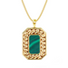 Malachite Chain Link Pendant - Armans Fine Jewellery