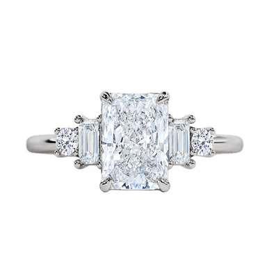 Malva Radiant Five Stone Engagement Ring - Armans Fine Jewellery