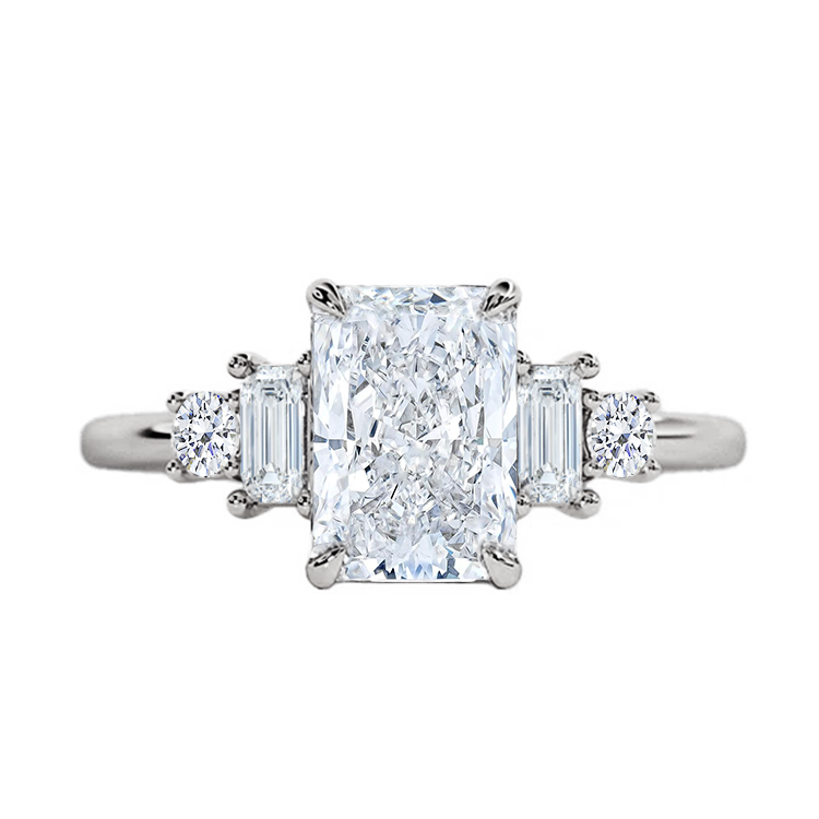 Malva Radiant Five Stone Engagement Ring - Armans Fine Jewellery
