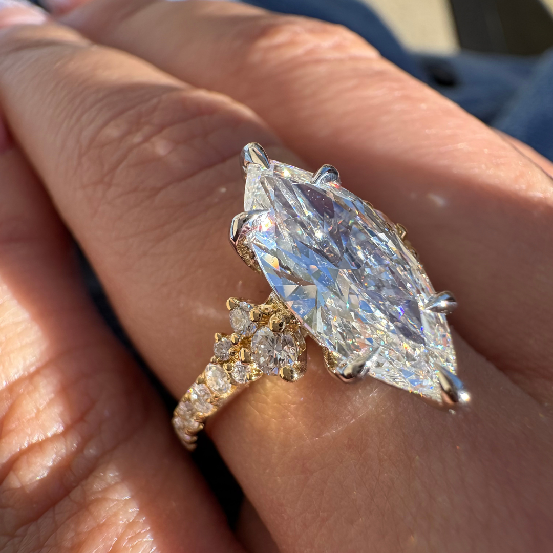 Marquise Caelia Diamond Cluster Engagement Ring - Armans Fine Jewellery