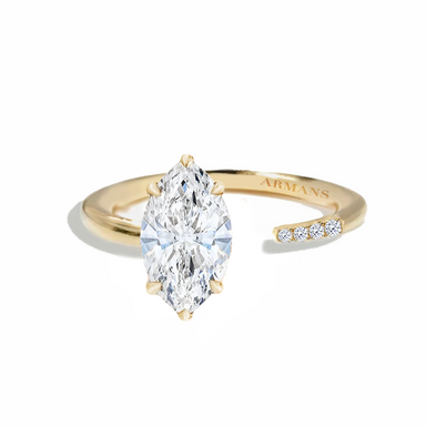 Marquise Diamond Split Engagement Ring - Armans Fine Jewellery
