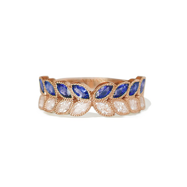 Marquise Diamond and Blue Sapphire Butterfly Band - Armans Fine Jewellery