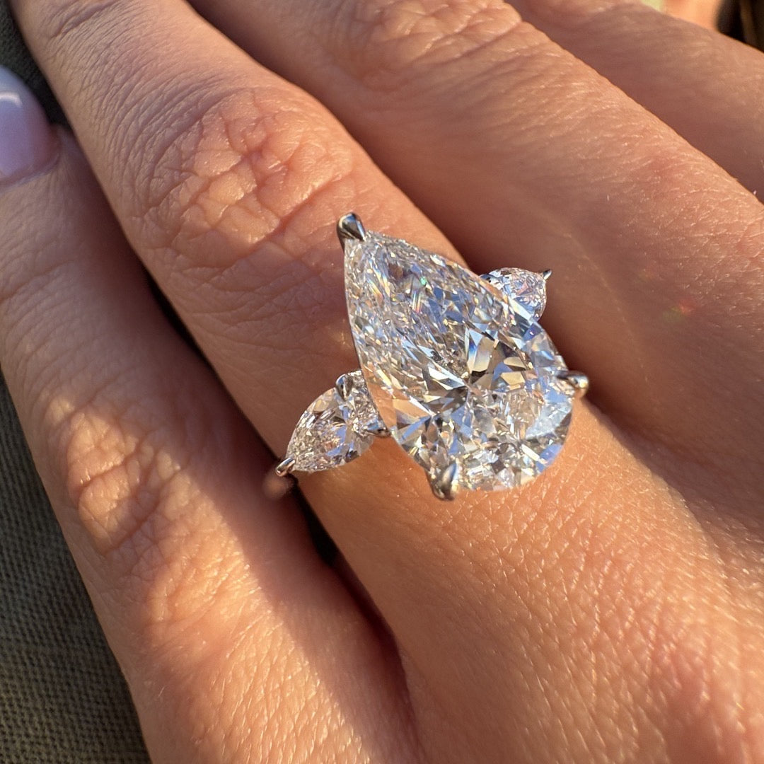 Seraphina Pear Trilogy Diamond Engagement Ring