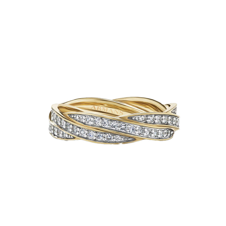 Men's Diamond Intertwine Ring Armans Fine Jewellery