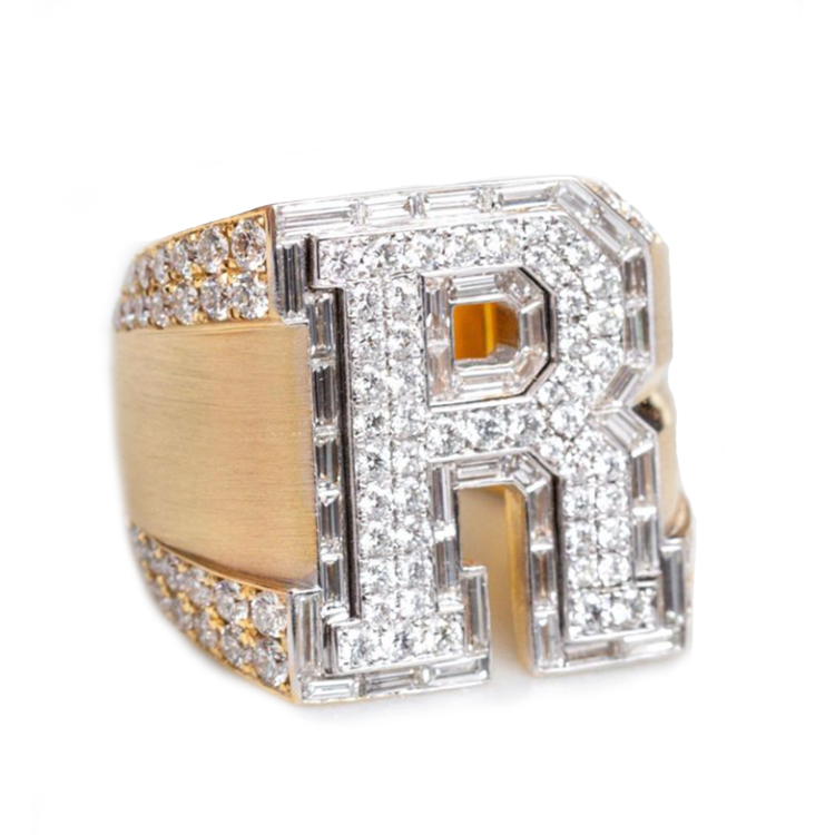 Men's Iced Out Initial Ring | Armans Fine Jewellery
