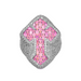 Men's Iced Out Pink Sapphire Cross Ring - Armans Fine Jewellery