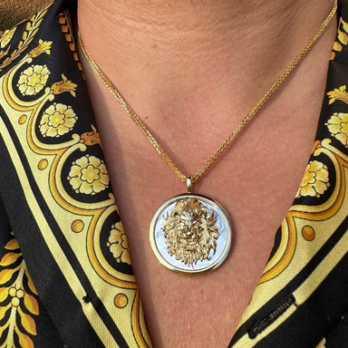 Men's Lion Pendant with Diamond Eyes - Armans Fine Jewellery