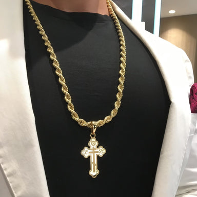Men's Orthodox Cross Necklace - Armans Fine Jewellery