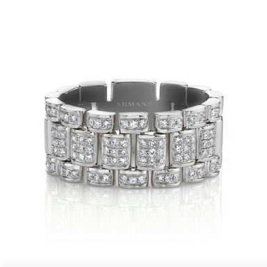 Mens Iced Out Pavé Diamond Ring - Armans Fine Jewellery